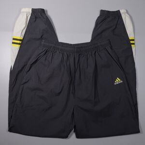 VTG Adidas Vintage Windbreaker Nylon Track Pants Dk Gray Mens Large x 32